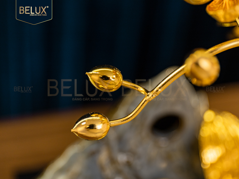 Lan Trầm Tiểu Cảnh   mạ vàng 24k&nbsp;30x20x30cm